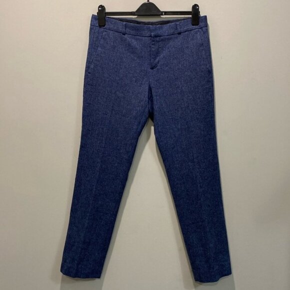 Banana Republic Straight leg Pants Trouser blue Logan Wool size 6 - Picture 4 of 14